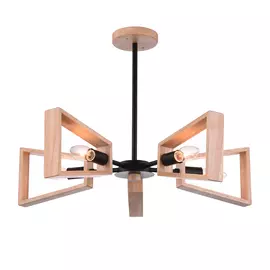 Люстра J-light ARBER 1764/5 E14*5*40W черный/дерево/дерево