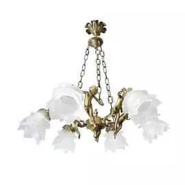 Люстра модерн на цепи Florex international M 100/S6 GM NB