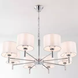 Люстра подвесная Citilux Аврора хром белая CL463180