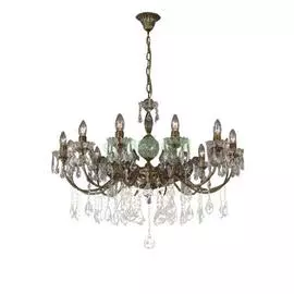 Люстра подвесная La Lampada Lam L 1063/12 Bronz+Crystal