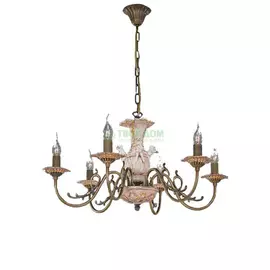 Люстра подвесная La Lampada Lam L 1202/8 Bronz Craquelet