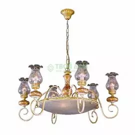 Люстра подвесная Ruggiu Lam L 306/6+3 Ivory+Ceramica