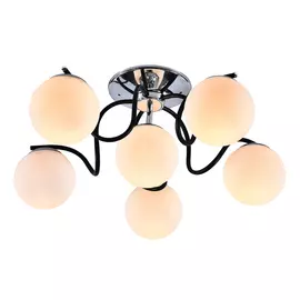 Люстра потолочная J-light CLOUD 2352/6C E27*6*60W хром/черный/белый