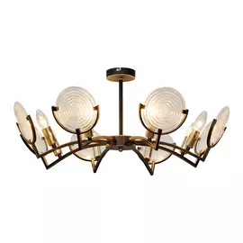 Люстра потолочная J-light GENRY 1275/8C E14*8*60W кофе/золото/белый