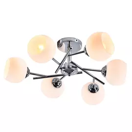 Люстра потолочная J-light KENJO 2347/6C E27*6*60W хром/белый