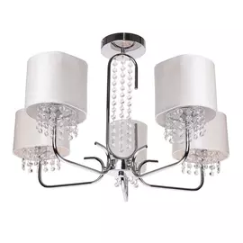 Люстра потолочная J-light LIKA 1761/5C E14*5*40W хром/белый