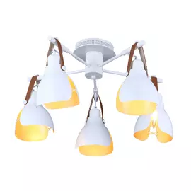 Люстра потолочная J-light LORRY 2362/5C E14*5*60W белый/бронза/белый