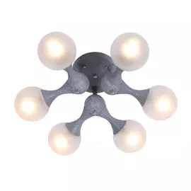 Люстра потолочная J-light MOLECULA 5528/6C E14*6*40W серый/белый