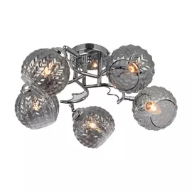 Люстра потолочная J-light NUNO 3103/5C E27*5*60W хром/дымчатый серый