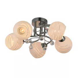 Люстра потолочная J-light PINA 3105/5C E27*5*60W хром/белый