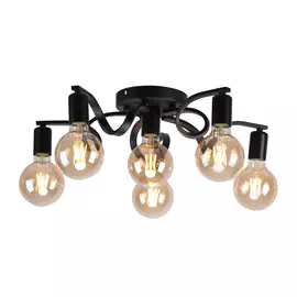 Люстра потолочная J-light VENGE 2353/6C E27*6*60W черный/шампань