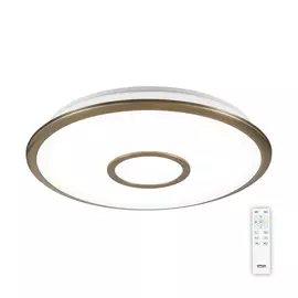 Люстра потолочная светодиодная с пультом Citilux Старлайт R бронза CL70343R