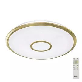 Люстра потолочная светодиодная с пультом Citilux Старлайт R золото CL70362R