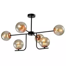Люстра Rivoli Afina P6 Черный/медь 6хE14 40W
