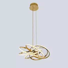 Люстра светодиодная подвесная Elvan LU00123-8-GLD