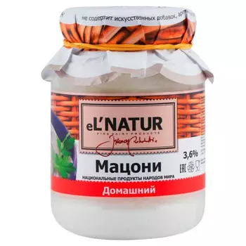 Мацони домашний eL’NATUR 3,6%, 250 мл