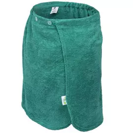 Махровая накидка для мужчин Банные штучки 140х60 см зеленая