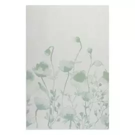 Махровое полотенце Cleanelly Luce verde белое с зеленым 100х150 см