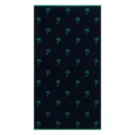 Махровое полотенце Cleanelly Palme зеленое с синем 70х130 см