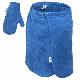 Махровый комплект для мужчин Банные штучки синий 2 предмета