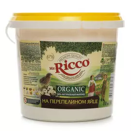 Майонез Mr.Ricco на перепелином яйце 67% 800 г