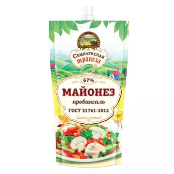 Майонез провансаль Семилукская трапеза 51% 200 мл
