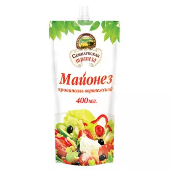 Майонез провансаль Воронежский Семилукская трапеза 51% 400 мл