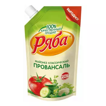 Майонез Ряба Провансаль Классический 50,5% 192 г
