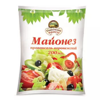 Майонез Семилукская трапеза провансаль Воронежский 51% 200 мл