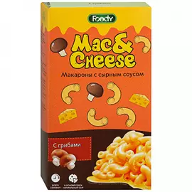 Макаронные изделия Foody Mac&amp;Cheese + соус Сырный с грибами, 143 г