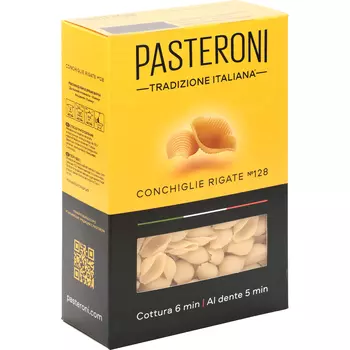 Макароны Pasteroni Конкилье ригате №128 400г
