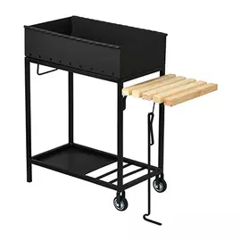 Мангал на колесах Boyscout со столиком, дровницей и кочергой 89х36х80 см