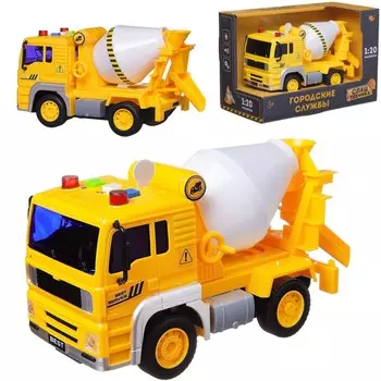 Машинка ABtoys бетономешалка со звуковыми и световыми эффектами 1:20 (C-00449)