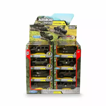 Машинка Welly Военная техника 11,5-12 см в ассортименте