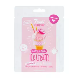 Маска для лица 7 Days ICE CREAM Клубника со сливками 25 г