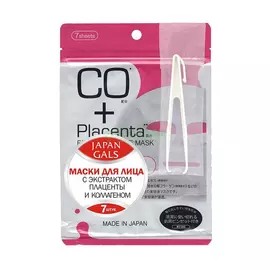 Маска для лица Japan Gals CO и Placenta facial Essence Mask 7 шт