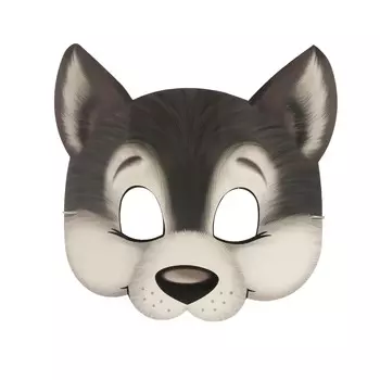 Маска Мир открыток волк картонная