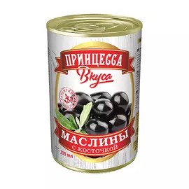 Маслины Принцесса Вкуса с косточкой 300 г