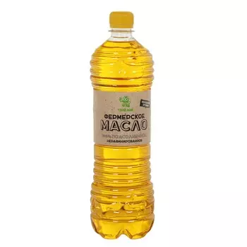 Масло фермерское подсолнечное нерафинированное в/с 1 л