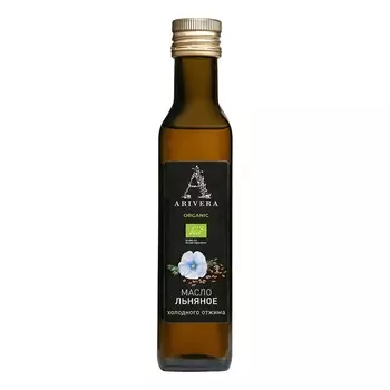 Масло льняное нерафинированное холодного отжима Arivera 250 мл