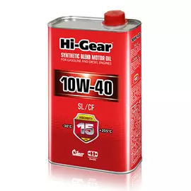 Масло моторное полусинтетическое 1л Hi-gear 10w-40 sl/cf