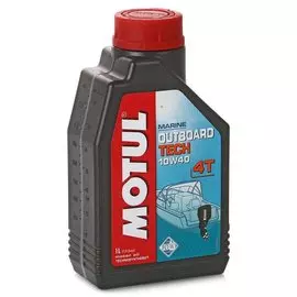 Масло моторное полусинтетическое 4-тактное для лодочных двигателей motul outboard tech 4t (1л)