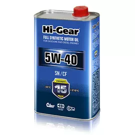 Масло моторное синтетическое 1л Hi-gear 5w-40 sn/cf