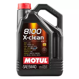 Масло моторное синтетическое motul 8100 x-clean 5w-40 (4л)