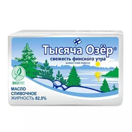 Масло сливочное Тысяча Озер 82,5% 400 г