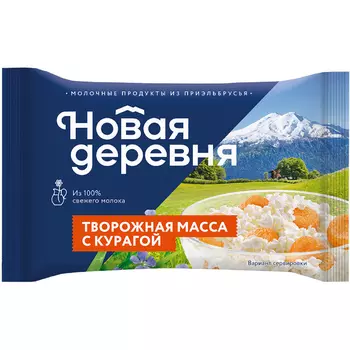 Масса творожная Новая деревня С курагой 16,5% 180 г