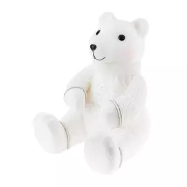Медведь белый James arts в кофте 29х26х34см