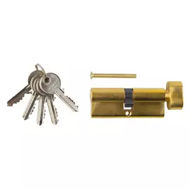 Механизм цилиндровый Зубр латунь 5-pin 80 мм