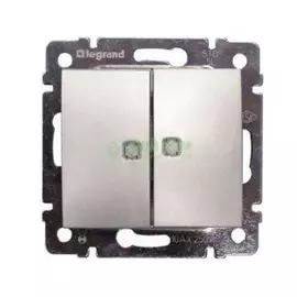 Механизм выключателя Legrand Двухклавишный с подсветкой 774428