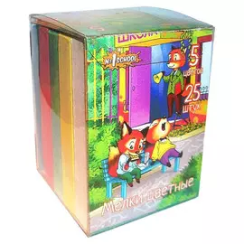 Мел асфальтный №1School Лисята 5 цветов